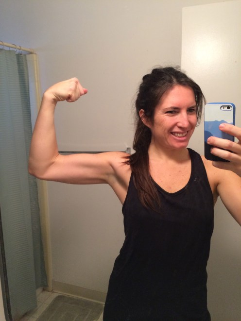 Post-bootcamp. Please excuse the crazed expression, I'm a selfie noob.