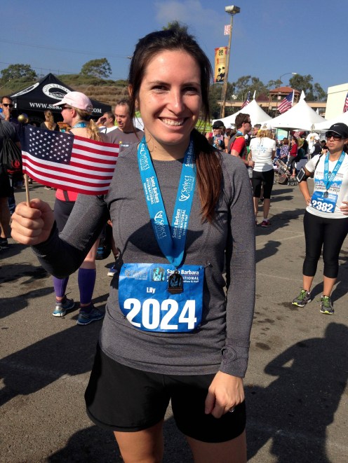 After running the Santa Barbara International Half Marathon in November.