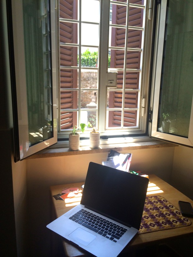 Our Romans workspace.