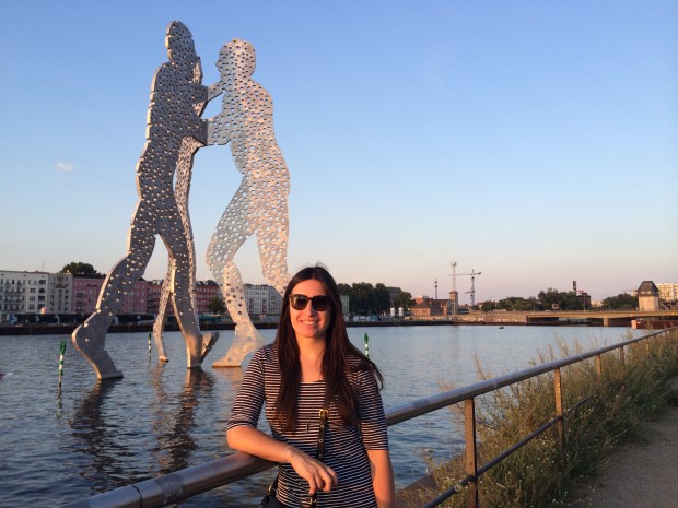 Golden hour with the Molecule Man statue behind me.