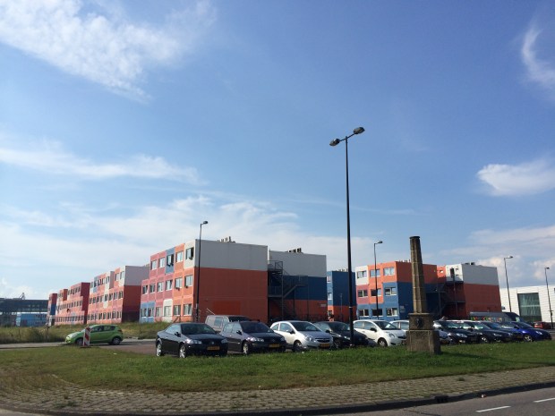 Apartments made out of shipping containers.