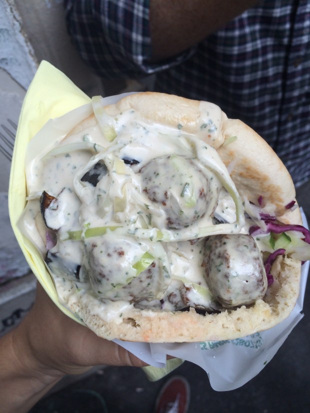 We ate this falafel hours after Nicole arrived.