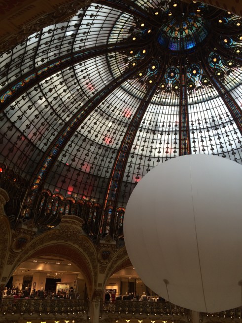 Inside Galleries Lafayette.