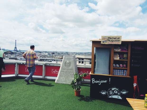 On the roof of Galeries Lafayette. 