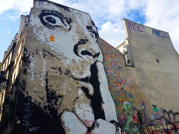 Street art in the Marais. 