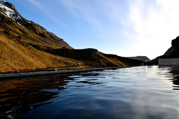 The view from inside the water. 