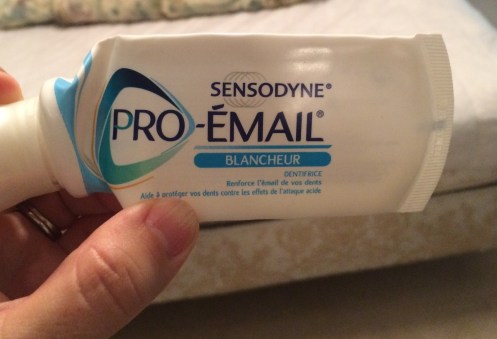 I'm so sad this toothpaste we got in France is empty, it made me chuckle every time I used it. 