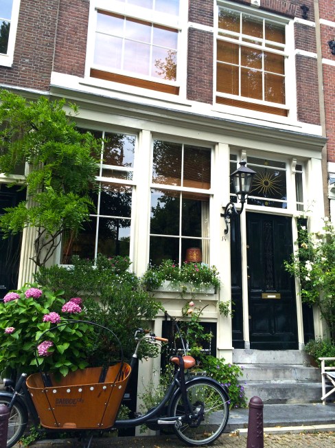 Walking around the charming streets in Amsterdam. 