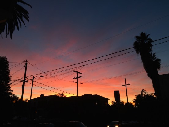 Sunset from our new porch. 