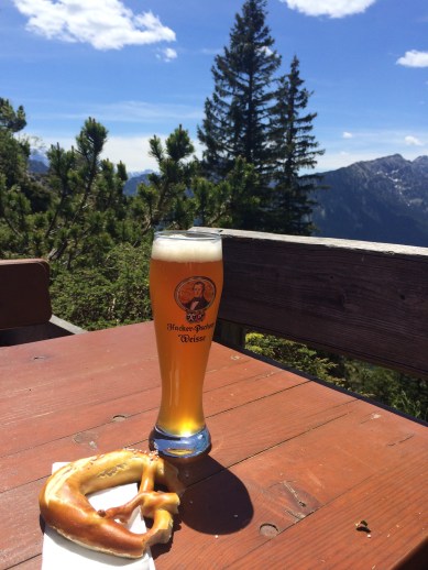 Hiked a mountain for the best beer and pretzels I've ever had. 