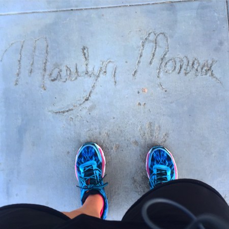 I run by this every time and I finally stopped to check it out. Not actually Marilyn Monroe's handprints. 