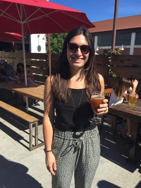 After McConnell's we got a drink at Figueroa Mountain Brewery (we like to revisit all our favorite places when we're in town). Oh yeah and I cut off like 7 inches of my hair. 